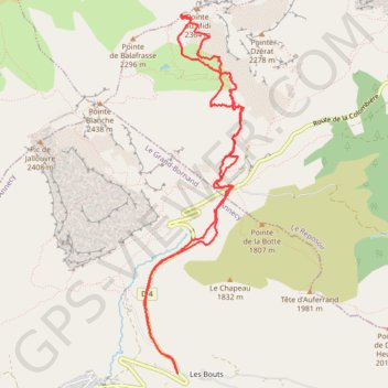 Itinéraire Combe de Balafrasse (Bornes), distance, dénivelé, altitude, carte, profil, trace GPS
