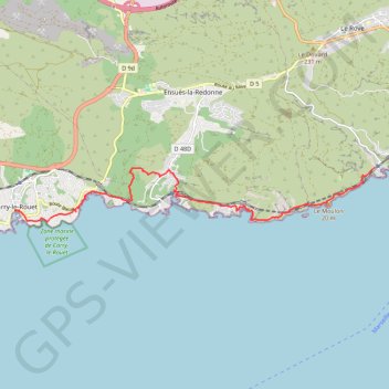 Itinéraire Niolon Carry, distance, dénivelé, altitude, carte, profil, trace GPS