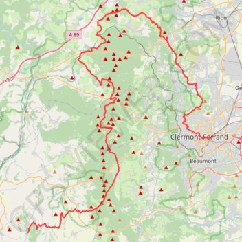 Itinéraire Grande Traversée du Massif Central, distance, dénivelé, altitude, carte, profil, trace GPS