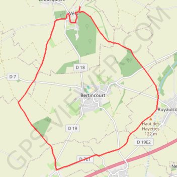 Itinéraire Le sentier des anciens chemins - vélu, distance, dénivelé, altitude, carte, profil, trace GPS