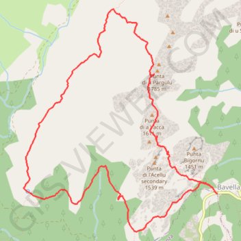 Itinéraire Bavella GR20 et variante alpine, distance, dénivelé, altitude, carte, profil, trace GPS