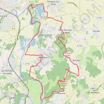 Itinéraire Grand Trail St Romain Patrice_BOUTET_2021-11-27_10-35-38, distance, dénivelé, altitude, carte, profil, trace GPS