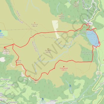 Itinéraire Murol - Banne d ordange, distance, dénivelé, altitude, carte, profil, trace GPS