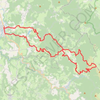 Itinéraire Rando Route Auvergne Beal Cunlhat, distance, dénivelé, altitude, carte, profil, trace GPS
