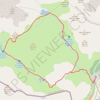 Itinéraire Etangs du Siscar et de Pedourres, distance, dénivelé, altitude, carte, profil, trace GPS