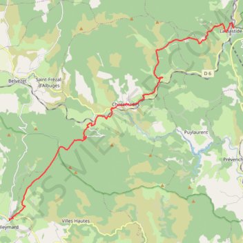 Itinéraire La Bastide-Le Bleymard (La Remise), distance, dénivelé, altitude, carte, profil, trace GPS