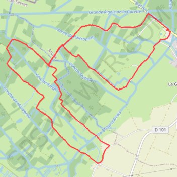 Itinéraire Marche à Arçais, distance, dénivelé, altitude, carte, profil, trace GPS