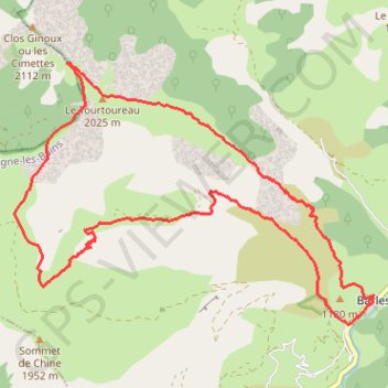 Itinéraire PIED_SEYNE-6-la-laupie-le-clot-ginoux-et-le-rabanu 16 km 1348 m d+, distance, dénivelé, altitude, carte, profil, trace GPS