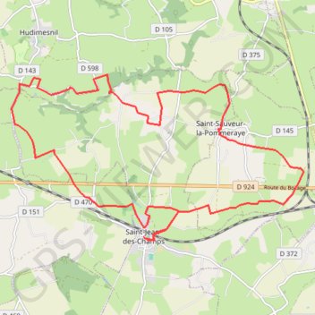 Itinéraire Autour de Saint jean des champs, distance, dénivelé, altitude, carte, profil, trace GPS