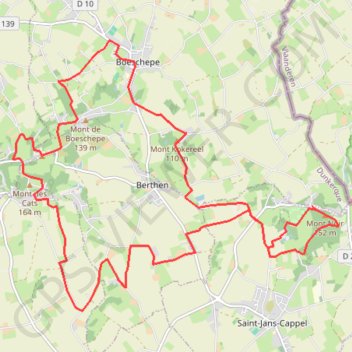 Itinéraire Boucle Marguerite Yourcenar, distance, dénivelé, altitude, carte, profil, trace GPS