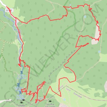 Itinéraire Roche Blanche en boucle par le pas de la Mort (Chartreuse), distance, dénivelé, altitude, carte, profil, trace GPS