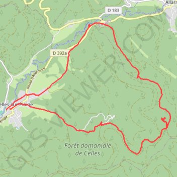Itinéraire Celles sur Plaine, distance, dénivelé, altitude, carte, profil, trace GPS