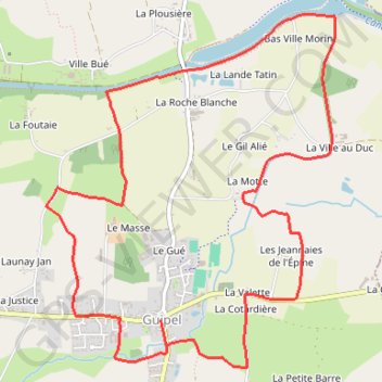 Itinéraire Sentier des Guipellois - Guipel, distance, dénivelé, altitude, carte, profil, trace GPS
