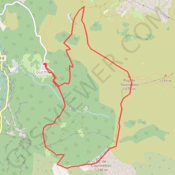 Itinéraire Pic des Courmettes et Puy de Tourettes, distance, dénivelé, altitude, carte, profil, trace GPS