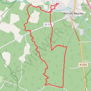 Itinéraire Vallée de la Gouaneyre - Bernos Beaulac, distance, dénivelé, altitude, carte, profil, trace GPS