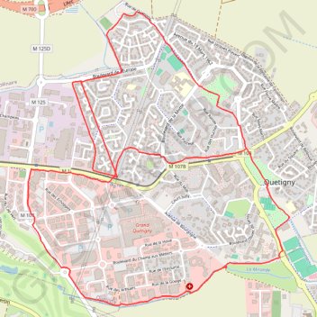 Itinéraire Entre mirande et cromois, distance, dénivelé, altitude, carte, profil, trace GPS