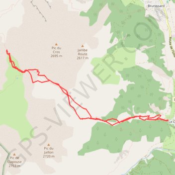 Itinéraire Col de la rousse, distance, dénivelé, altitude, carte, profil, trace GPS