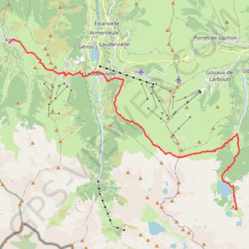Itinéraire Pyrénées - GR10 - Espingo - Azet, distance, dénivelé, altitude, carte, profil, trace GPS