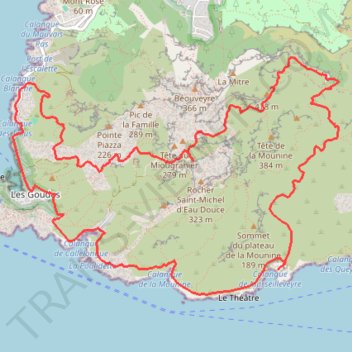 Itinéraire Marseilleveyre2 - V2 - variante sommet col selle, distance, dénivelé, altitude, carte, profil, trace GPS