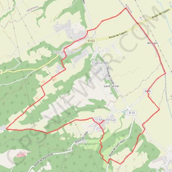 Itinéraire Mauressac - Lagrâce-Dieu, distance, dénivelé, altitude, carte, profil, trace GPS