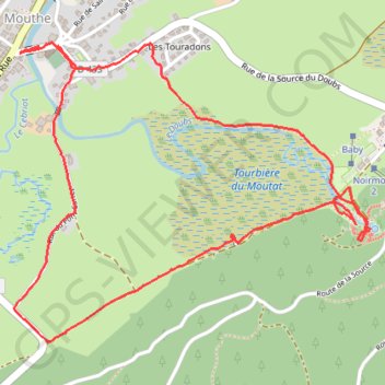 Itinéraire La source du Doubs, distance, dénivelé, altitude, carte, profil, trace GPS
