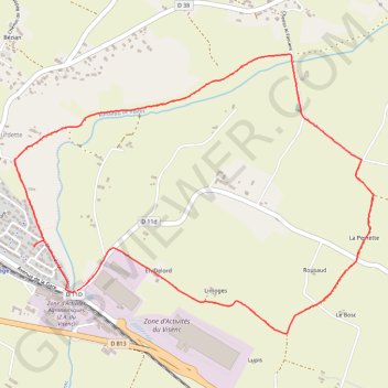 Itinéraire Chapelle Sainte-Colombe, distance, dénivelé, altitude, carte, profil, trace GPS