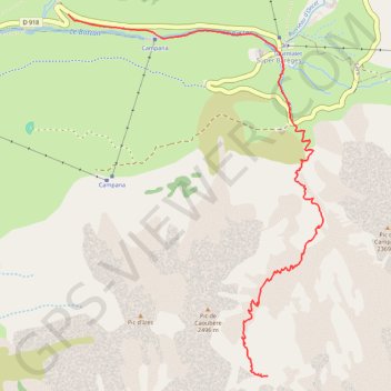 Itinéraire Barèges-Crête de la Pègue, distance, dénivelé, altitude, carte, profil, trace GPS