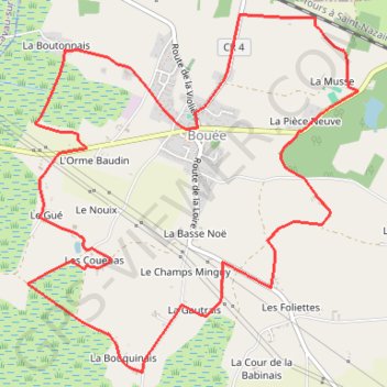 Itinéraire Sentier des Belles Demeures - Bouée, distance, dénivelé, altitude, carte, profil, trace GPS