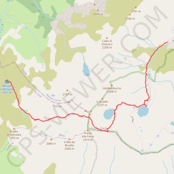 Itinéraire Grotelle-Manganu, distance, dénivelé, altitude, carte, profil, trace GPS