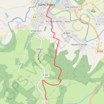 Itinéraire Chemin de Xilbaltare, distance, dénivelé, altitude, carte, profil, trace GPS