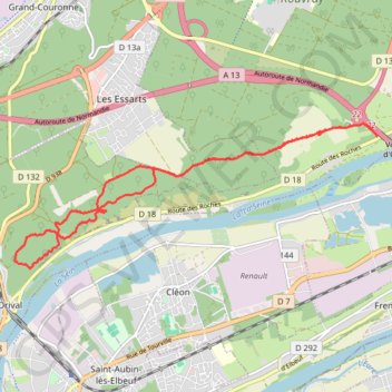 Itinéraire Randonnée aux Roches d'Orival, distance, dénivelé, altitude, carte, profil, trace GPS