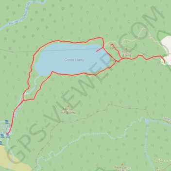 Itinéraire Grand Etang, distance, dénivelé, altitude, carte, profil, trace GPS