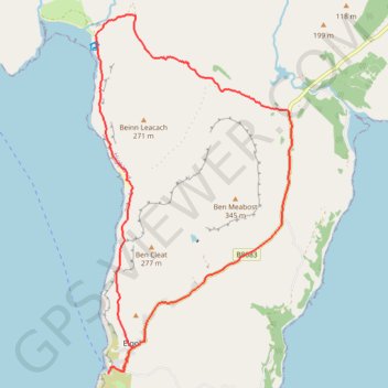 Itinéraire Elgol to Camasunary dans les Cuillin, distance, dénivelé, altitude, carte, profil, trace GPS