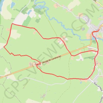 Itinéraire Circuit des Renoncules - Maroilles, distance, dénivelé, altitude, carte, profil, trace GPS