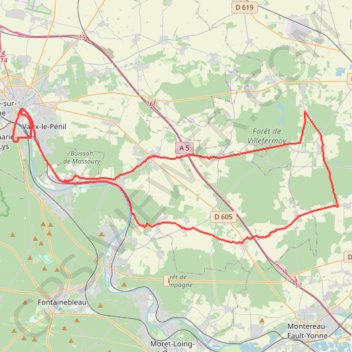 Itinéraire ESD 027, distance, dénivelé, altitude, carte, profil, trace GPS