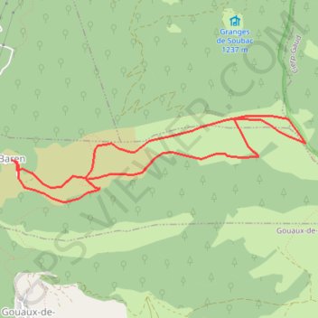 Itinéraire mail-de-la-pique-depuis-baren, distance, dénivelé, altitude, carte, profil, trace GPS