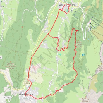 Itinéraire Balcons de lans, distance, dénivelé, altitude, carte, profil, trace GPS