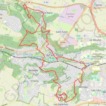 Itinéraire Randonnée au départ de Gometz le Chatel, distance, dénivelé, altitude, carte, profil, trace GPS
