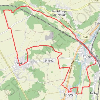 Itinéraire L'église de Lourps, distance, dénivelé, altitude, carte, profil, trace GPS