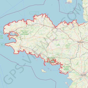 Itinéraire Sentier des douaniers, distance, dénivelé, altitude, carte, profil, trace GPS