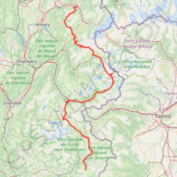 Itinéraire La route des grandes Alpes, distance, dénivelé, altitude, carte, profil, trace GPS