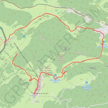 Itinéraire Rando en passant par la Dole, distance, dénivelé, altitude, carte, profil, trace GPS
