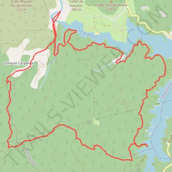 Itinéraire 2026 01 09 - lac de St Cassien sams, distance, dénivelé, altitude, carte, profil, trace GPS