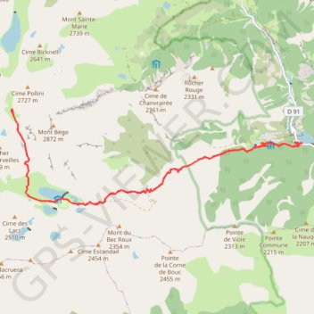 Itinéraire Vallée des Merveilles, distance, dénivelé, altitude, carte, profil, trace GPS
