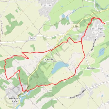 Itinéraire Saint Agnin sur Bion (38), distance, dénivelé, altitude, carte, profil, trace GPS