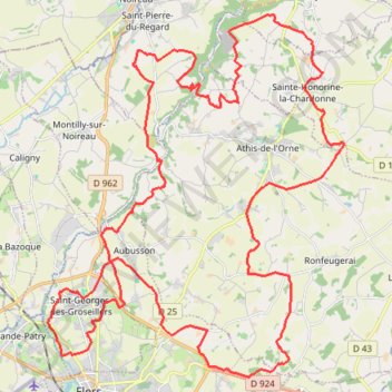 Itinéraire Détours de Saint-Georges-des-Groseillers, distance, dénivelé, altitude, carte, profil, trace GPS