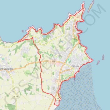 Itinéraire Randonnée Cancale, distance, dénivelé, altitude, carte, profil, trace GPS