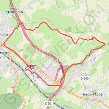 Itinéraire Sentier du Landacre - Isques, distance, dénivelé, altitude, carte, profil, trace GPS