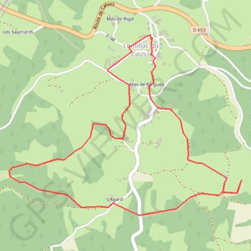 Itinéraire Lentillac du Causse (Lot 46), distance, dénivelé, altitude, carte, profil, trace GPS
