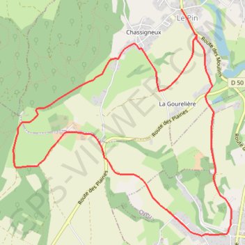 Itinéraire Pays Voironnais - Circuit de la Grange Dîmière, distance, dénivelé, altitude, carte, profil, trace GPS